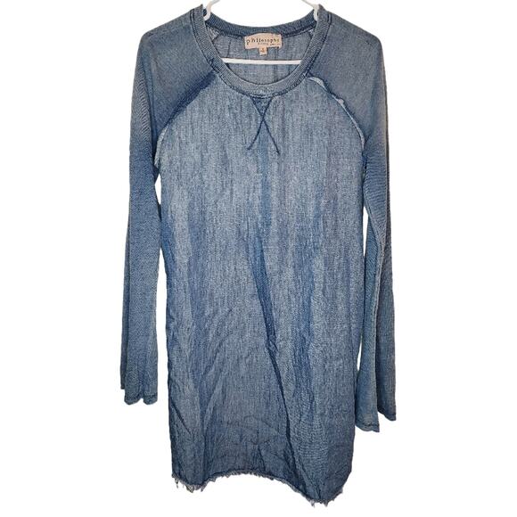 Philosophy Chambray Denim Blue Women's Dress Size Small - Picture 1 of 6